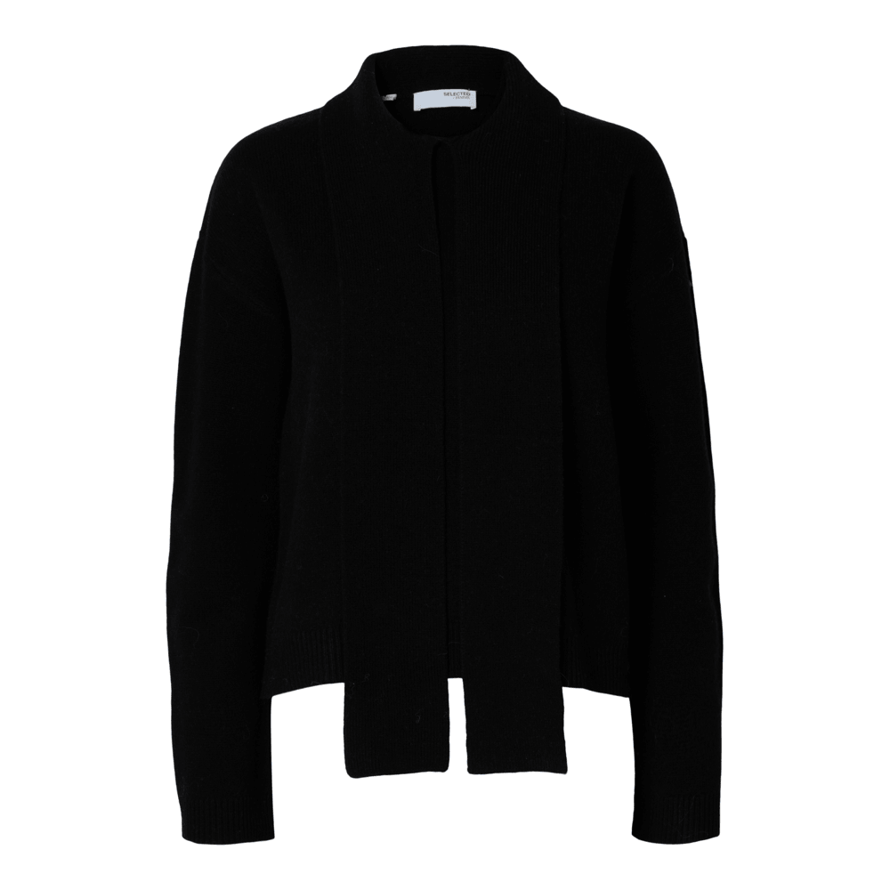 Selected Femme Nukka Knit Tie High Neck Top